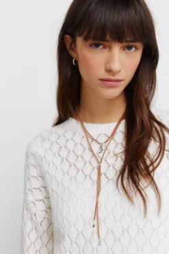 Pull en maille pointelle