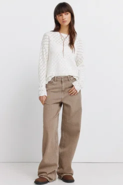 Pull en maille pointelle