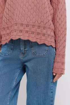 Pull en maille pointelle