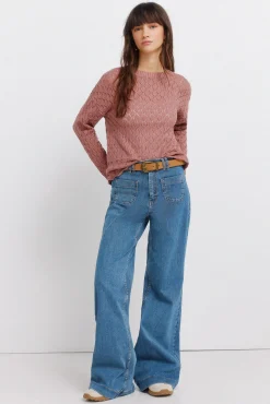 Pull en maille pointelle