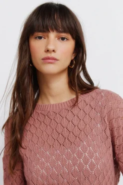 Pull en maille pointelle