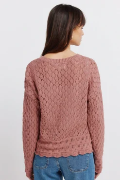 Pull en maille pointelle