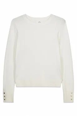 Pull fin boutons poignets