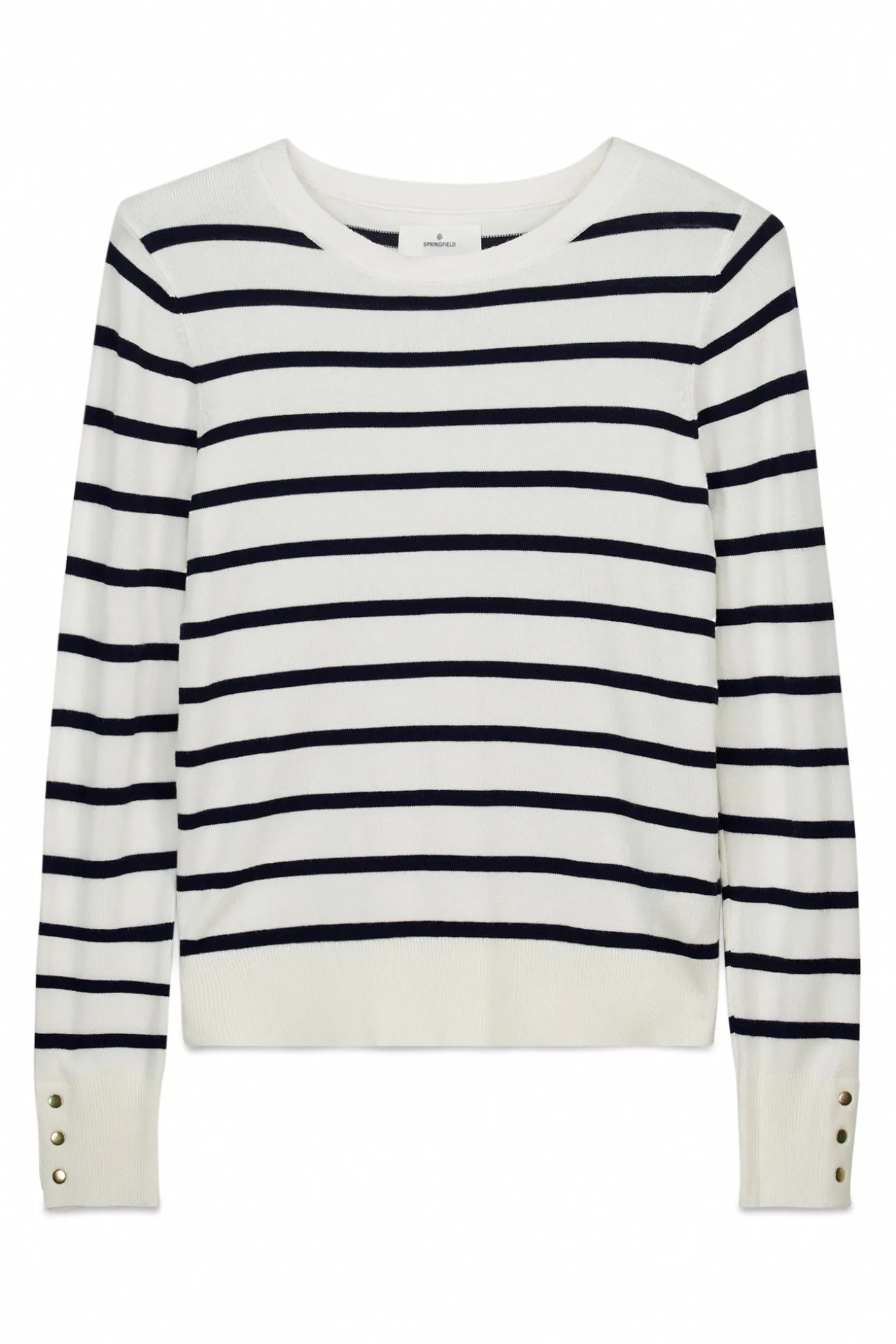Pull fin boutons poignets