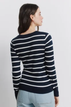 Pull fin boutons poignets
