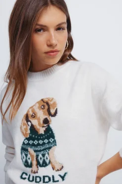Pull intarsia pour chien &laquo;Cuddly&raquo;