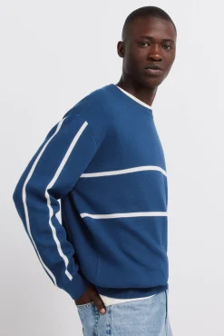 Pull jacquard &agrave; texte