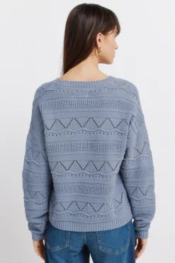 Pull pointelle en maille
