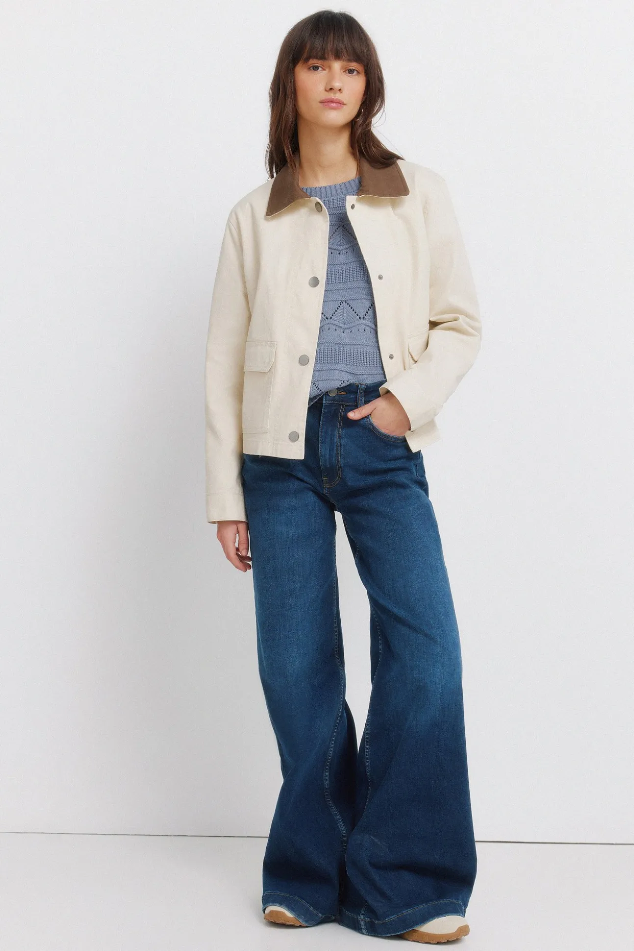 Pull pointelle en maille