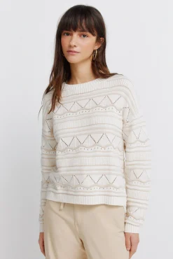 Pull pointelle en maille