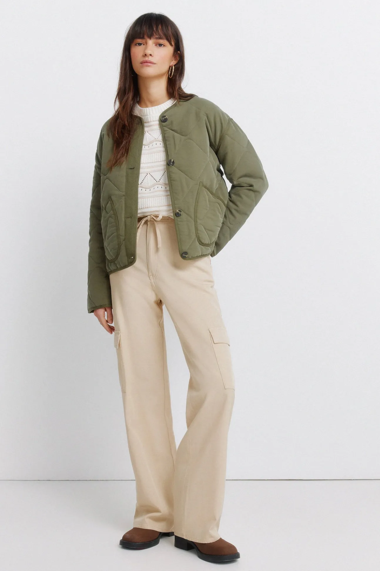 Pull pointelle en maille