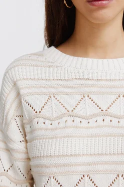 Pull pointelle en maille