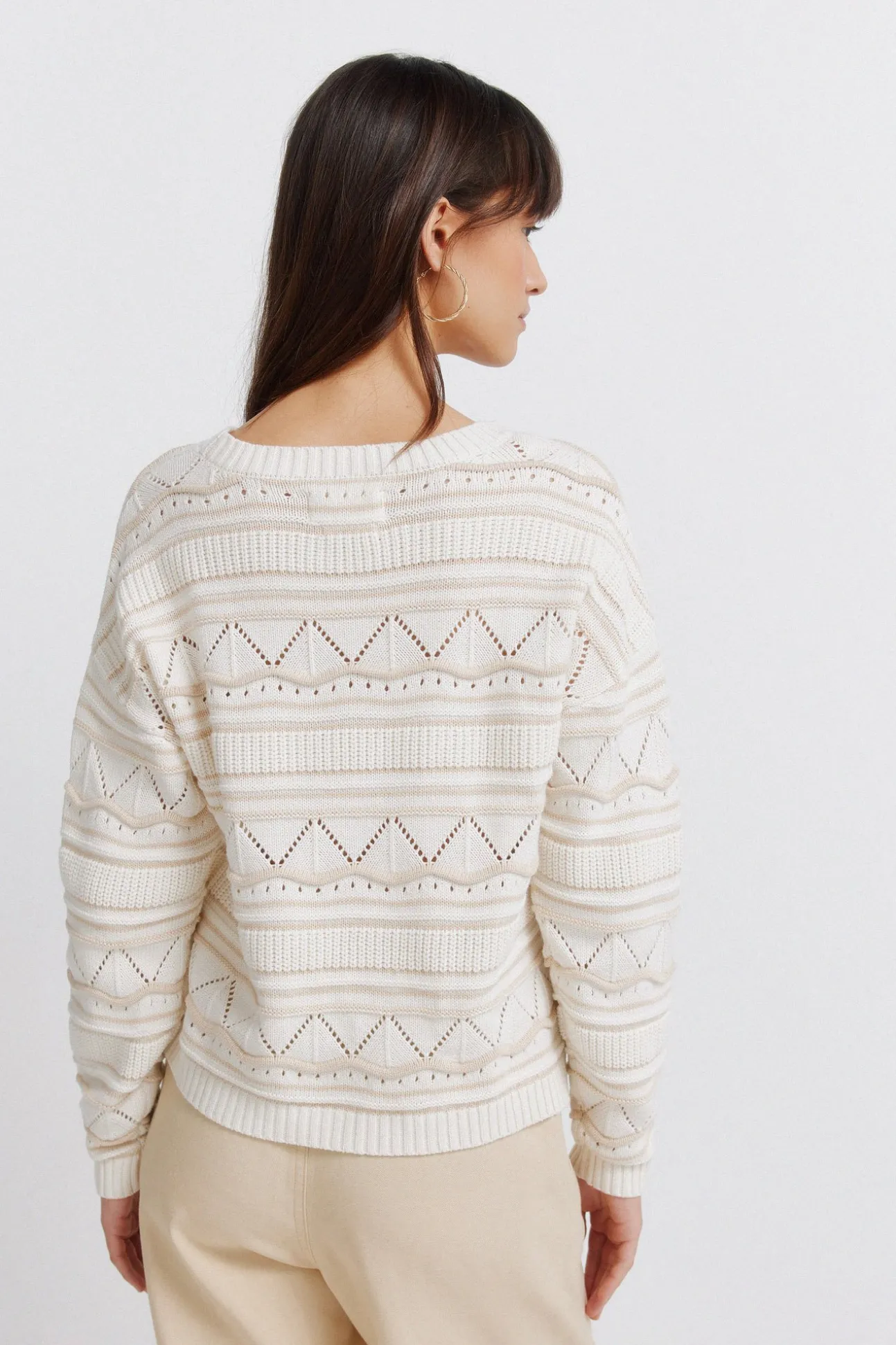 Pull pointelle en maille