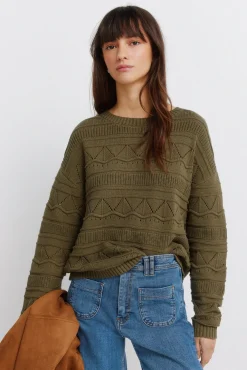 Pull pointelle en maille