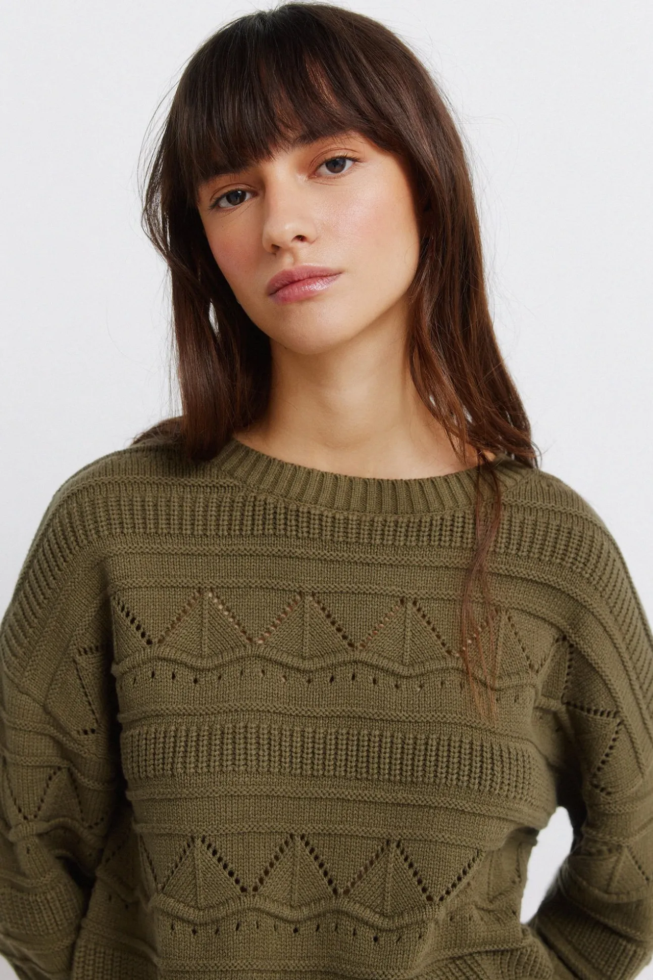 Pull pointelle en maille