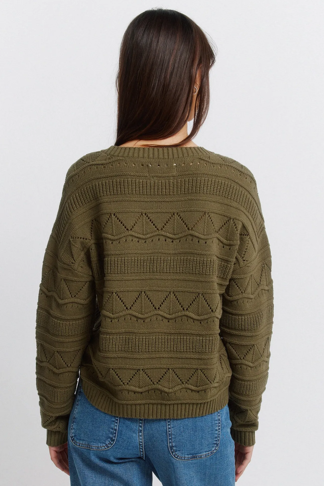 Pull pointelle en maille