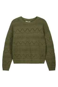 Pull pointelle en maille