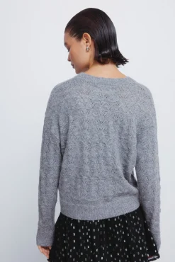 Pull pointelle lurex