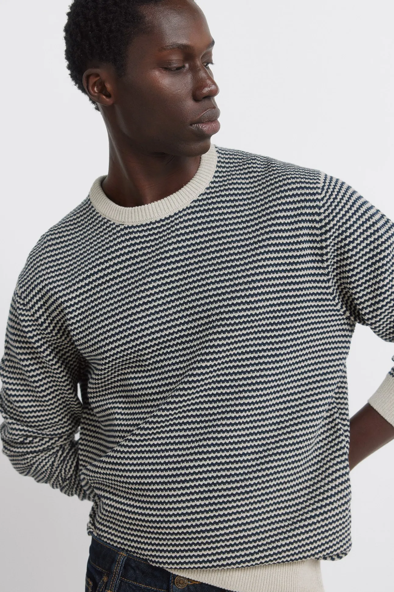 Pull structuré bicolore
