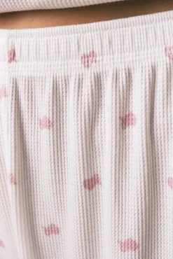 Pyjama long en tricot gaufr&eacute;