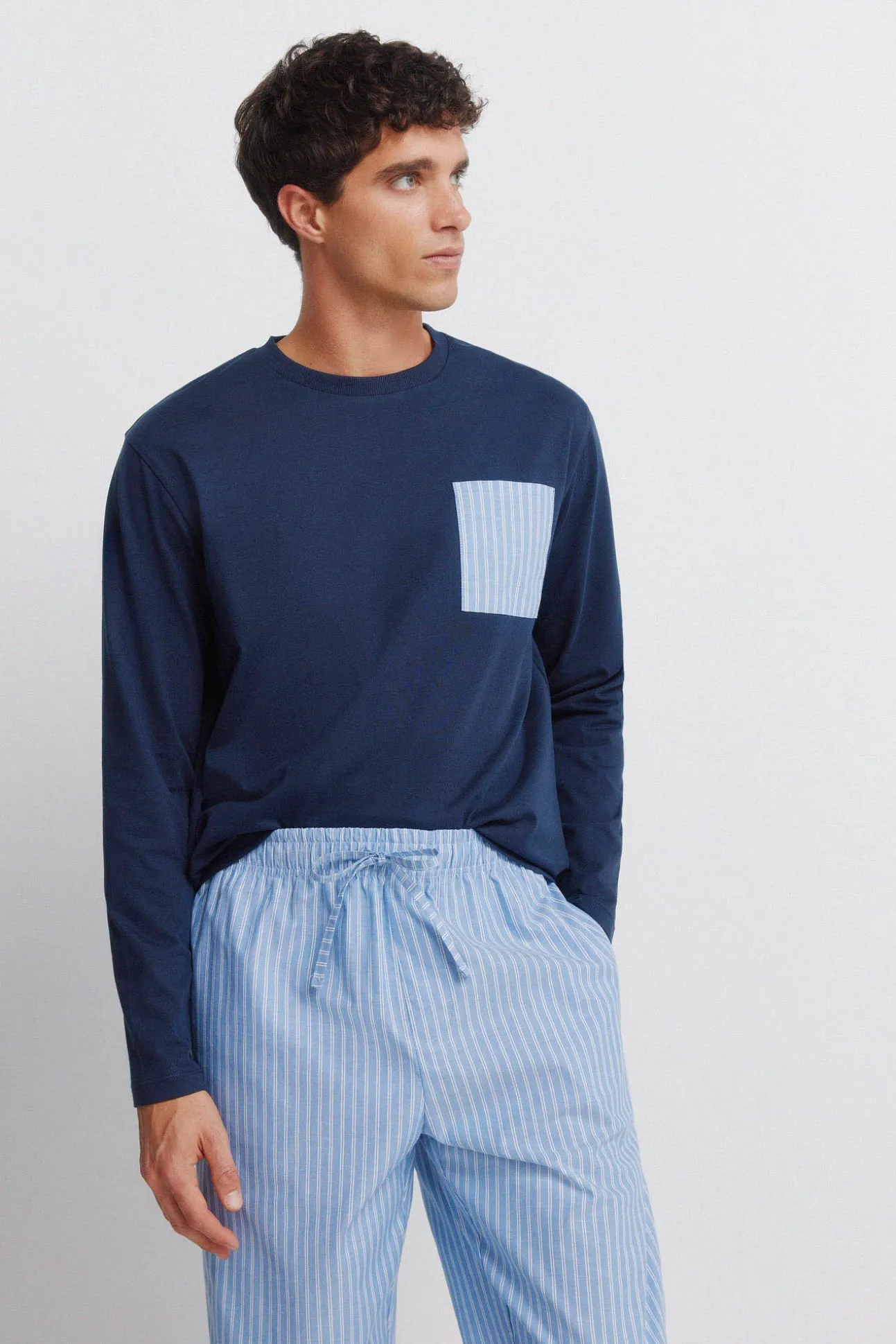 Pyjama long rayures