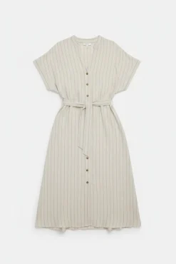 Robe chemise &agrave; rayures
