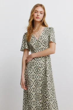 Robe chemise imprim&eacute;e