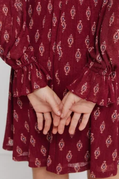 Robe courte imprimée à volants