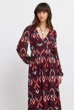 Robe imprimée manches longues