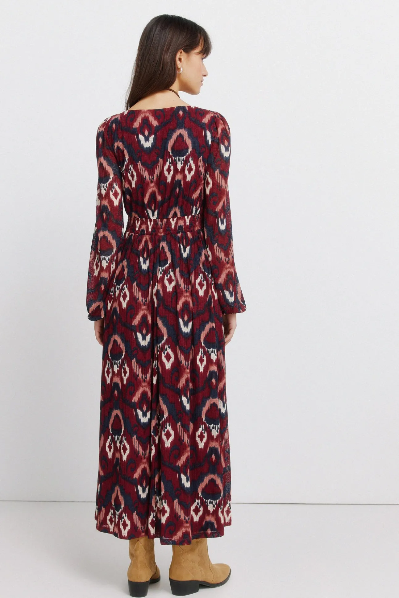Robe imprimée manches longues