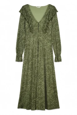 Robe imprim&eacute;e verte
