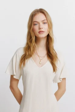 Robe midi dos crois&eacute;