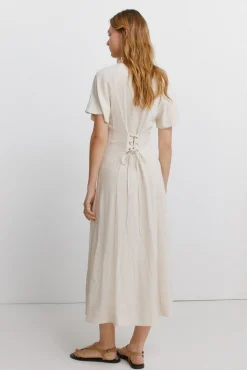 Robe midi dos crois&eacute;