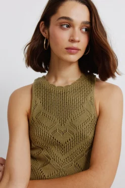 Robe midi en pointelle