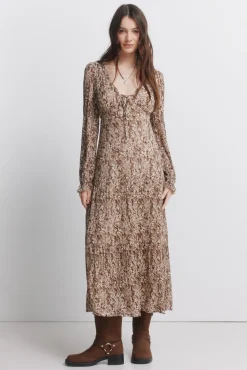 Robe midi imprim&eacute;e