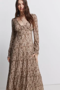 Robe midi imprim&eacute;e