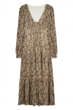 Robe midi imprim&eacute;e