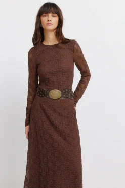 Robe structur&eacute;e manches longues