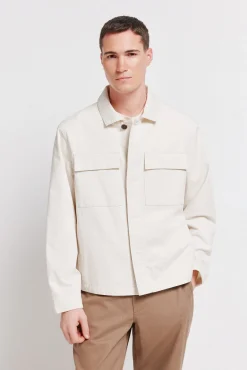 Surchemise en lin et coton coupe overshirt