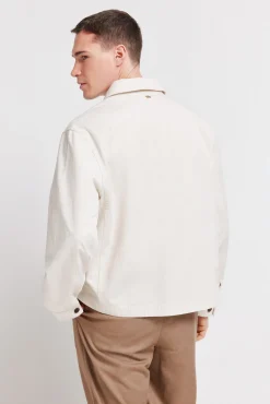 Surchemise en lin et coton coupe overshirt