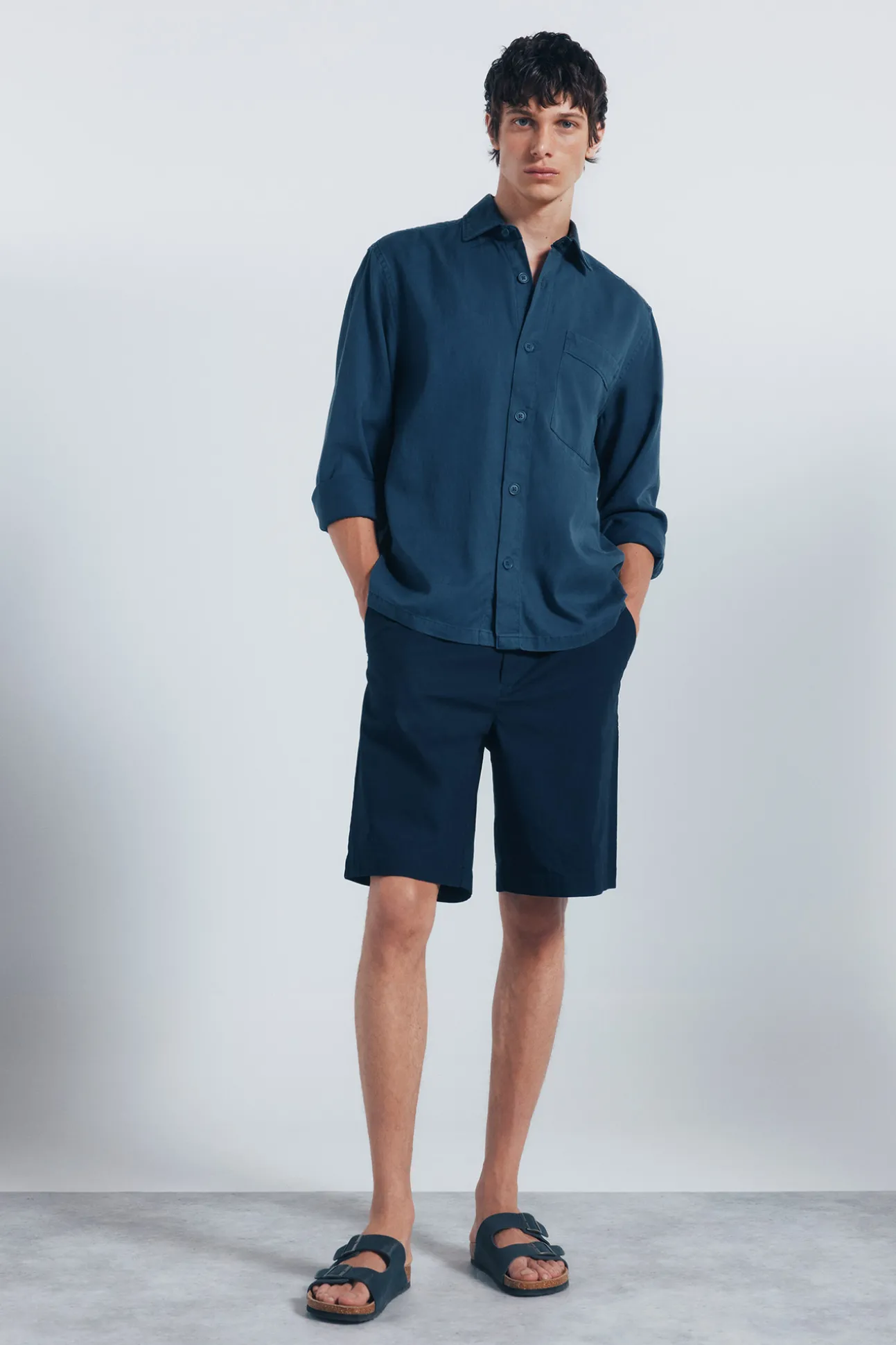 Surchemise en tencel surdimensionnée