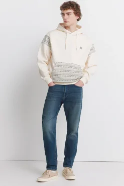 Sweat-shirt à capuche poche ethnique