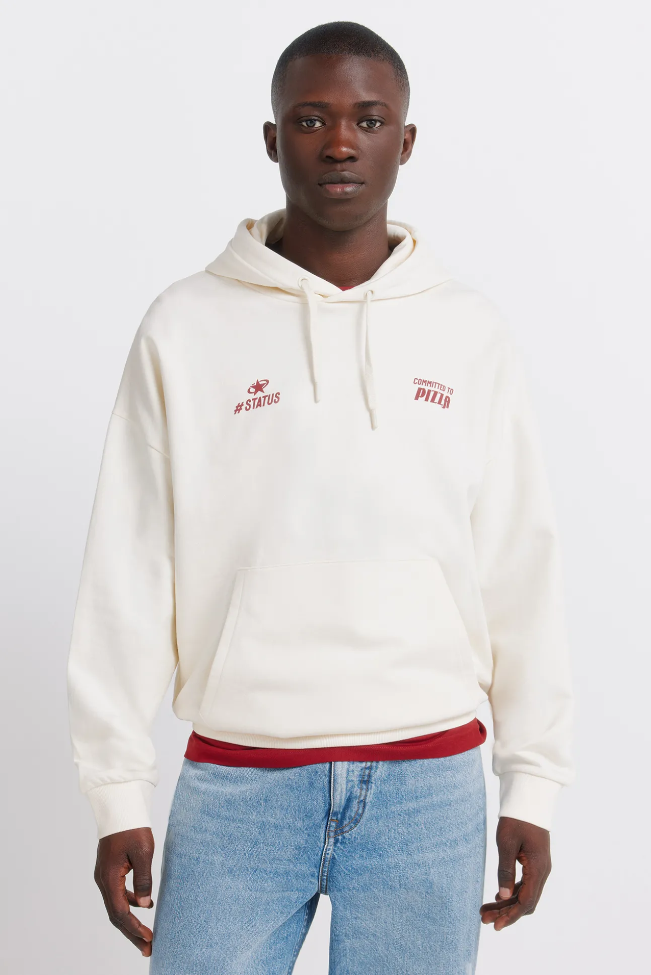 Sweat-shirt à capuche pizza