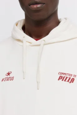 Sweat-shirt à capuche pizza