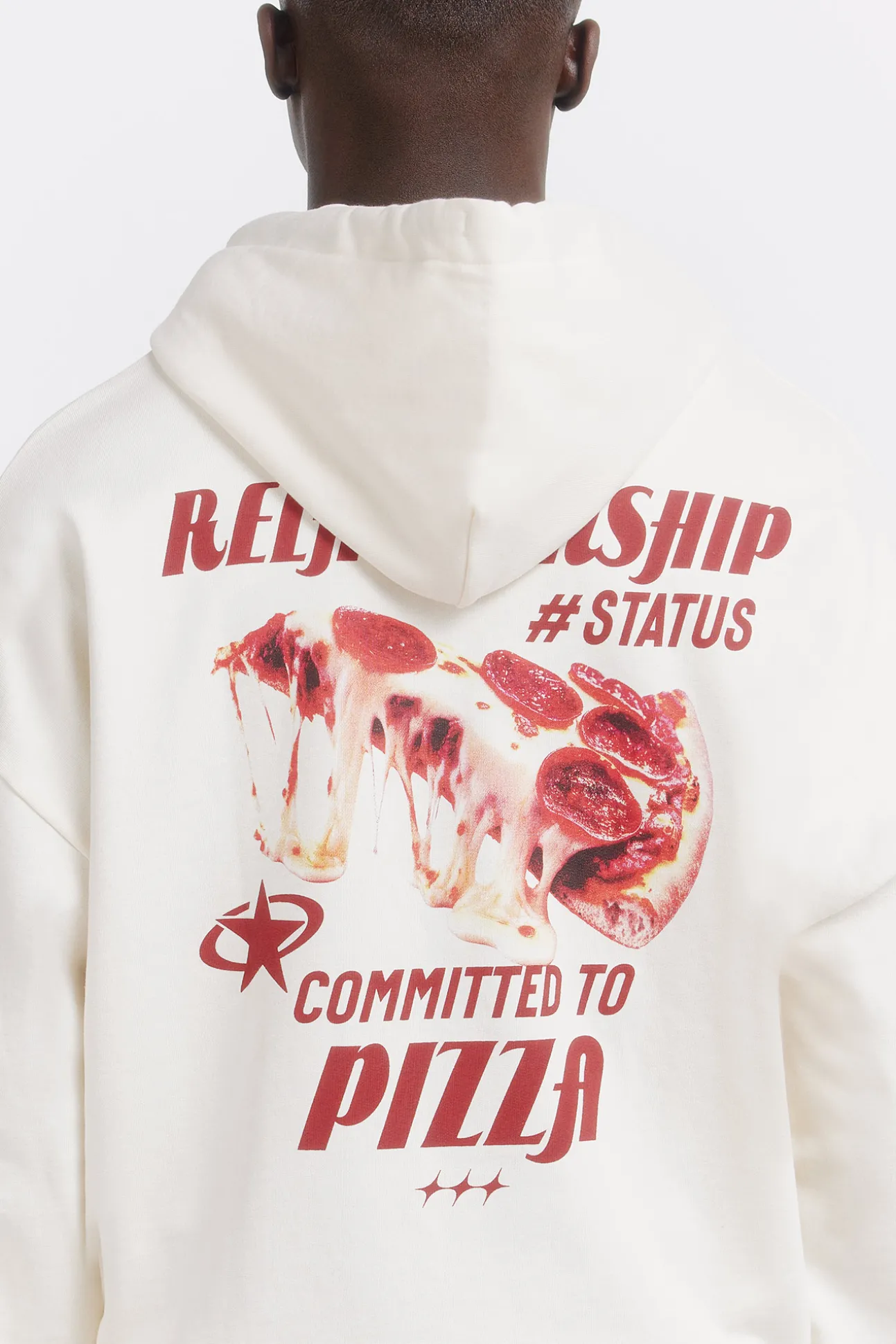 Sweat-shirt à capuche pizza