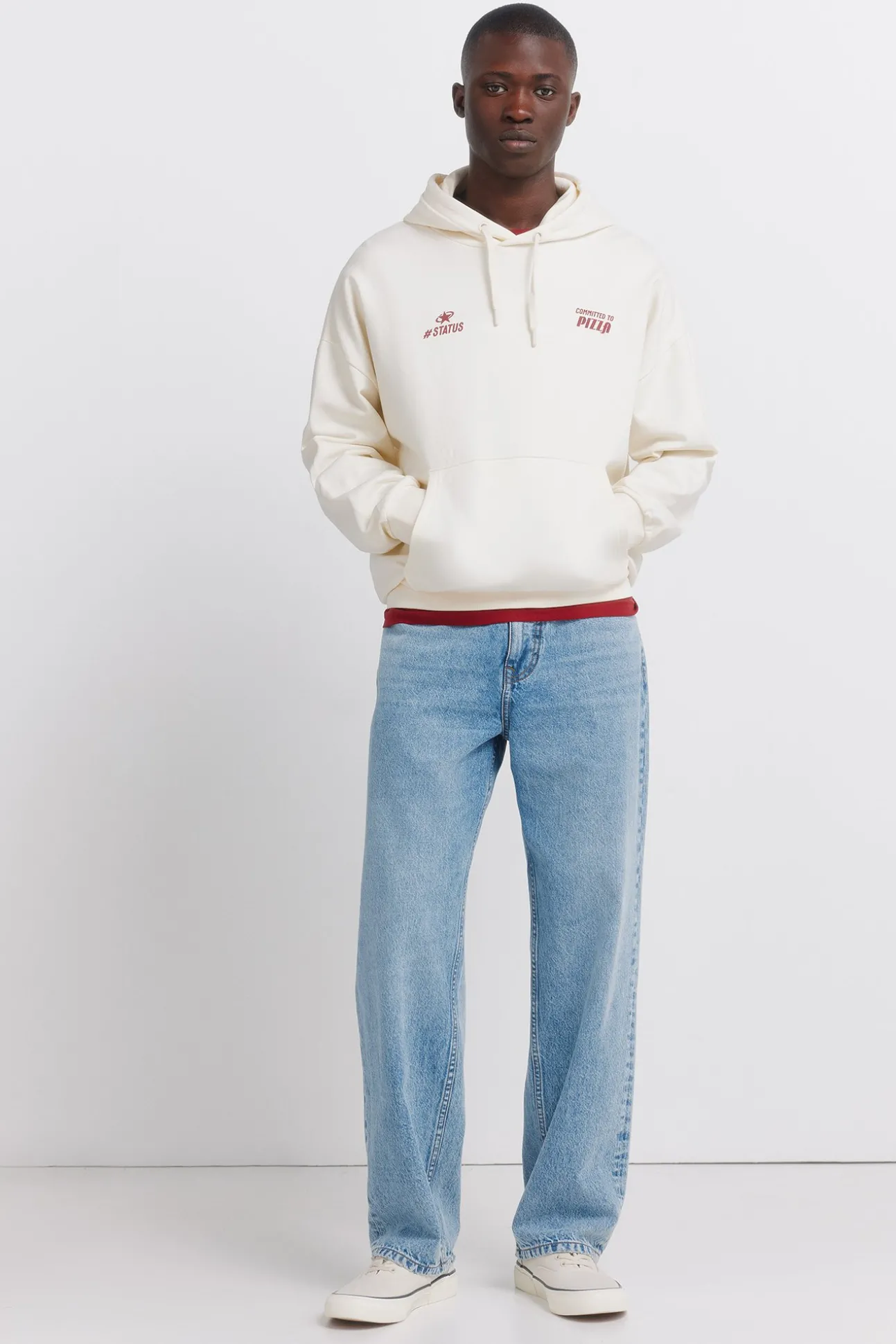 Sweat-shirt à capuche pizza