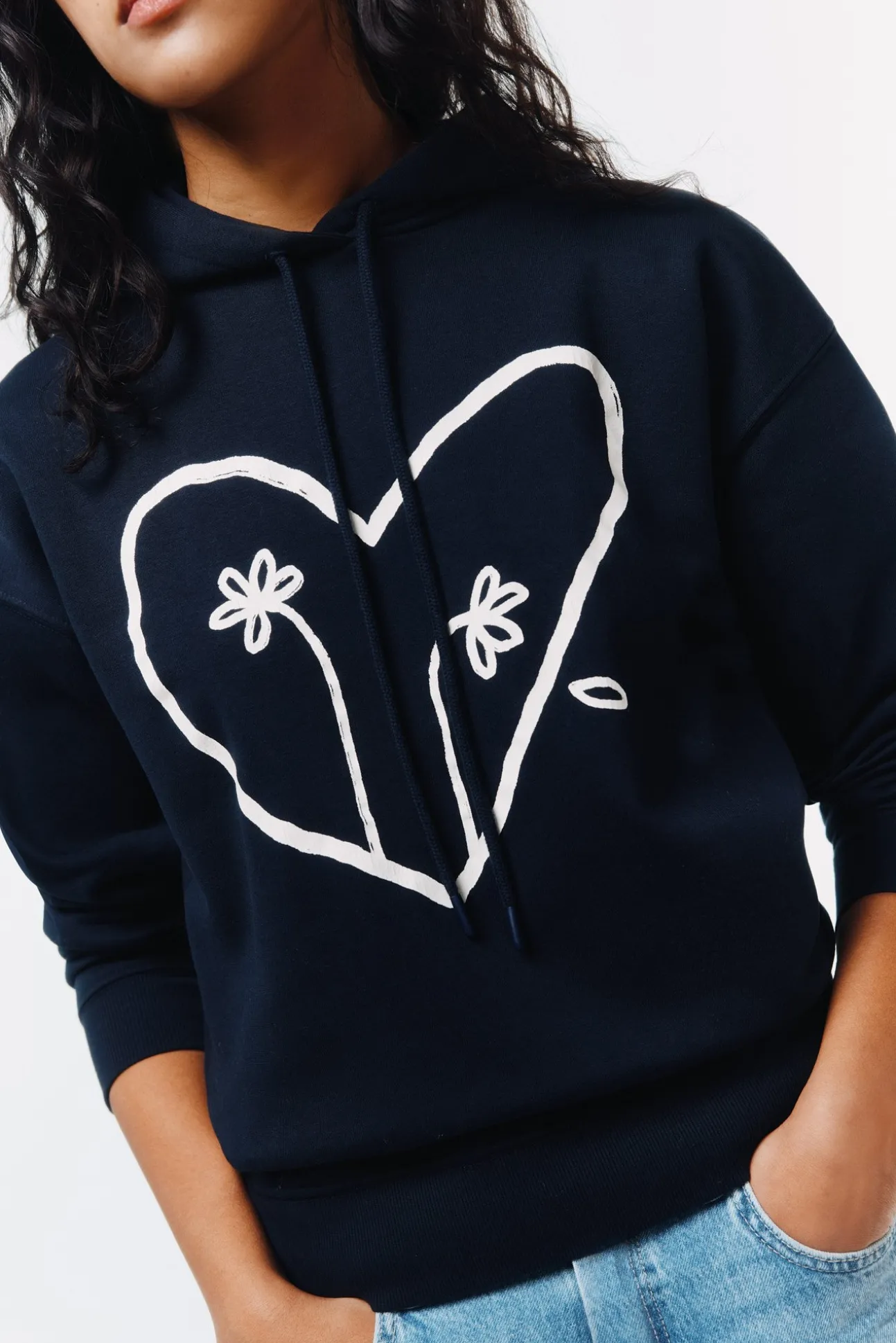 Sweat-shirt à deux fleurs