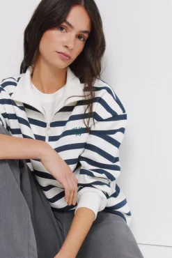 Sweat-shirt &agrave; rayures