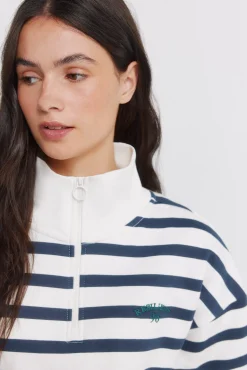 Sweat-shirt &agrave; rayures