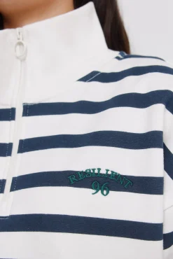 Sweat-shirt &agrave; rayures